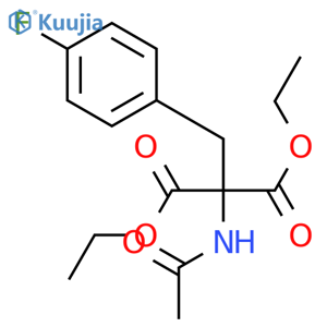 Propanedioic acid, (acetylamino)[(4-fluorophenyl)methyl]-, diethyl ester structure