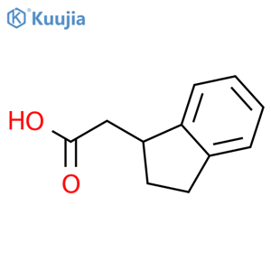 2-(2,3-Dihydro-1H-inden-1-yl)acetic acid structure