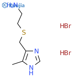 2-[(5-Methyl-1H-imidazol-4-yl)methylsulfanyl]ethanamine;dihydrobromide structure