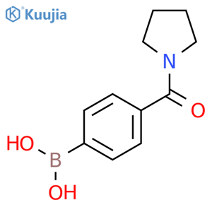 [4-(pyrrolidine-1-carbonyl)phenyl]boronic acid structure