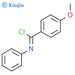 Benzenecarboximidoyl chloride, 4-methoxy-N-phenyl- structure