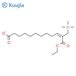 2-Dodecenedioic acid, 2-[(trimethylsilyl)methyl]-, 1-ethyl ester structure