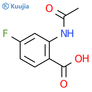 2-Acetamido-4-fluorobenzoic acid structure