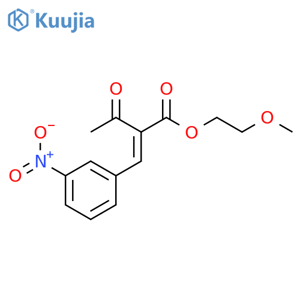 2-Methoxyethyl 2-(3-Nitrobenzylidene)acetoacetate structure