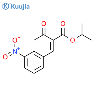 Isopropyl 2-(3-nitrobenzylidene)acetoacetate structure