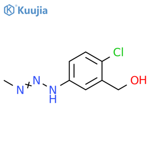 Benzenemethanol, 2-chloro-5-(3-methyl-1-triazenyl)- structure