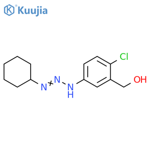 Benzenemethanol, 2-chloro-5-(3-cyclohexyl-1-triazenyl)- structure