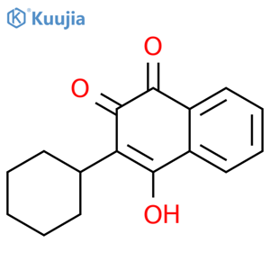 2-Hydroxy-3-cyclohexyl-1,4-naphthoquinone structure