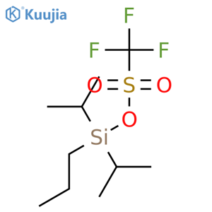 Methanesulfonic acid, trifluoro-, bis(1-methylethyl)propylsilyl ester structure