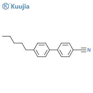 4-Cyano-4'-N-pentylbiphenyl structure