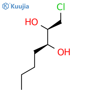 2,3-Heptanediol, 1-chloro-, (2R,3S)-rel- structure