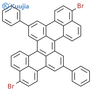 Tetrabenzo[de,hi,op,st]pentacene, 6,15-dibromo-2,11-diphenyl- structure