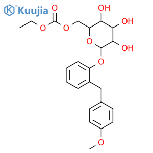 2-(4-Methoxybenzyl)phenyl6-O-(ethoxycarbonyl)-beta-D-glucopyranoside structure