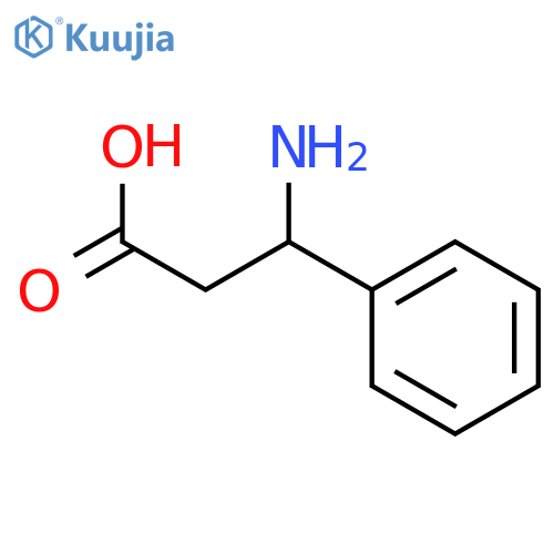 (3S)-3-amino-3-phenylpropanoic acid structure