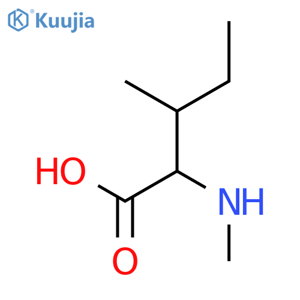 (2S,3S)-3-methyl-2-(methylamino)pentanoic acid structure