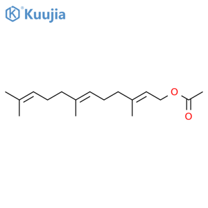 (2E,6E)-3,7,11-Trimethyldodeca-2,6,10-trien-1-yl Acetate structure