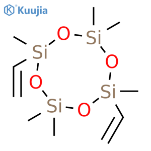 Cyclotetrasiloxane, 2,6-diethenyl-2,4,4,6,8,8-hexamethyl- structure