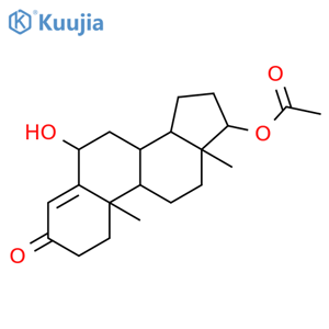9b,10a-Androst-4-en-3-one, 6b,17b-dihydroxy-, 17-acetate (8CI) structure