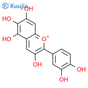 1-Benzopyrylium,2-(3,4-dihydroxyphenyl)-3,5,6,7-tetrahydroxy-, chloride (9CI) structure