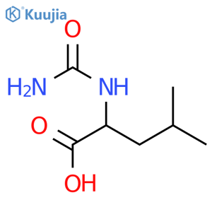 2-(carbamoylamino)-4-methylpentanoic acid structure