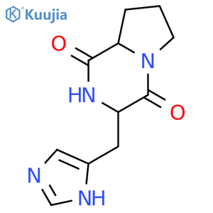 hexahydro-3-(1H-imidazol-5-ylmethyl)-Pyrrolo[1,2-a]pyrazine-1,4-dione structure