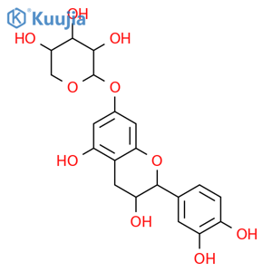 2-[2-(3,4-dihydroxyphenyl)-3,5-dihydroxy-chroman-7-yl]oxyoxane-3,4,5-triol structure