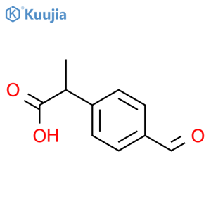 2-(4-formylphenyl)propanoic acid structure