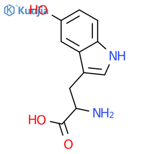 (R)-2-Amino-3-(5-hydroxy-1H-indol-3-yl)propanoic acid structure