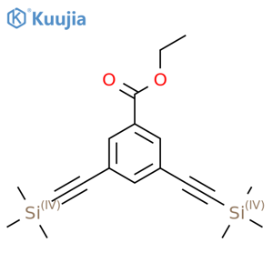 Ethyl 3,5-bis(trimethylsilylethynyl)benzoate structure