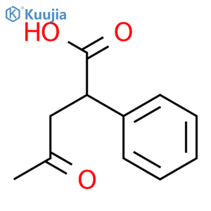 Benzeneacetic acid, a-(2-oxopropyl)- structure