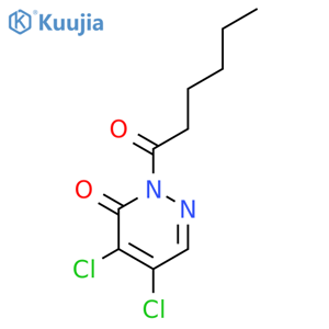 3(2H)-Pyridazinone, 4,5-dichloro-2-(1-oxohexyl)- structure