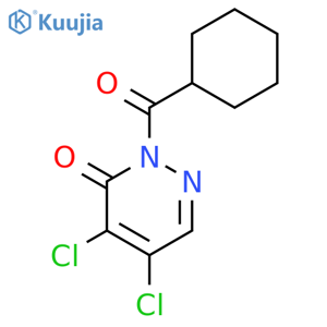 3(2H)-Pyridazinone, 4,5-dichloro-2-(cyclohexylcarbonyl)- structure