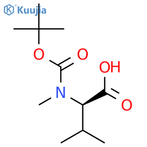 (2S)-2-[[(tert-Butoxy)carbonyl](methyl)amino]-3-methylbutanoic acid structure