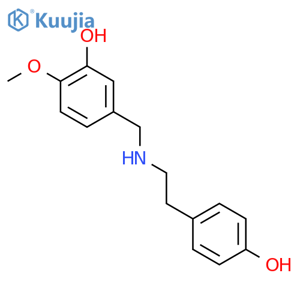 N-(p-Hydroxyphenethyl)-N-(3-hydroxy-4-methoxy)benzylamine structure