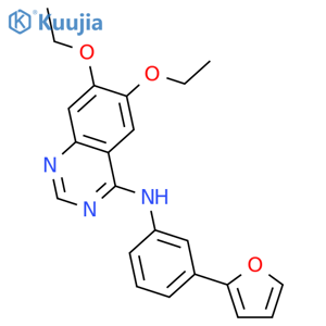 4-Quinazolinamine, 6,7-diethoxy-N-[3-(2-furanyl)phenyl]- structure