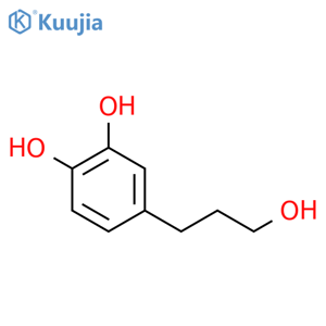 4-(3-hydroxypropyl)benzene-1,2-diol structure