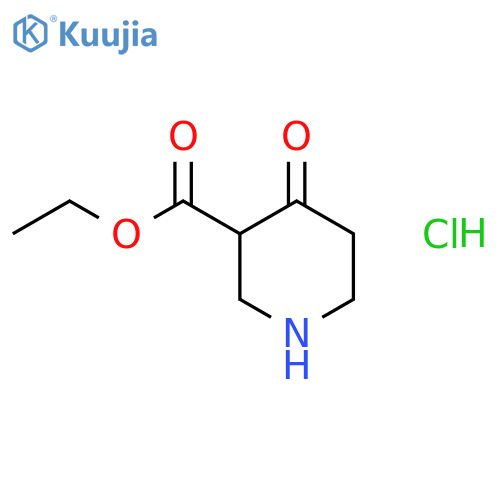 ethyl 4-oxopiperidine-3-carboxylate;hydrochloride structure