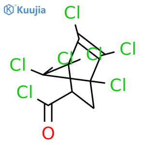 Bicyclo[2.2.1]hept-5-ene-2-carbonyl chloride, 1,4,5,6,7,7-hexachloro- structure