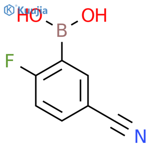 (5-cyano-2-fluorophenyl)boronic acid structure