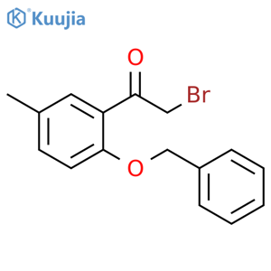 2-Bromo-1-[5-methyl-2-(phenylmethoxy)phenyl]ethanone structure