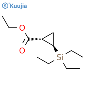 Cyclopropanecarboxylic acid, 2-(triethylsilyl)-, ethyl ester, (1S,2R)- structure