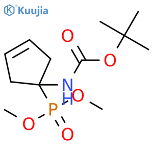 Carbamic acid, [1-(dimethoxyphosphinyl)-3-cyclopenten-1-yl]-,1,1-dimethylethyl ester (9CI) structure