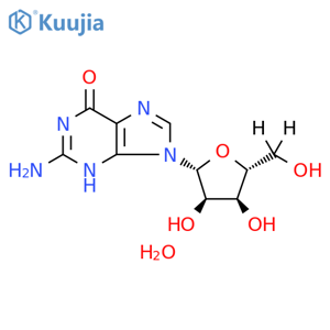 Guanosine-5',5''-d2 Monohydrate structure