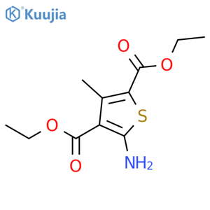 2,4-diethyl 5-amino-3-methylthiophene-2,4-dicarboxylate structure