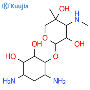 (2R,3S,4R,5R)-2-[(1S,2R,3R,4S,6R)-4,6-diamino-2,3-dihydroxycyclohexyl]oxy-5-methyl-4-(methylamino)oxane-3,5-diol structure