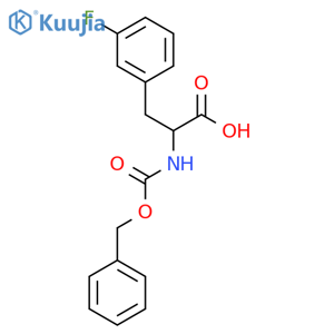 (2S)-2-{(benzyloxy)carbonylamino}-3-(3-fluorophenyl)propanoic acid structure