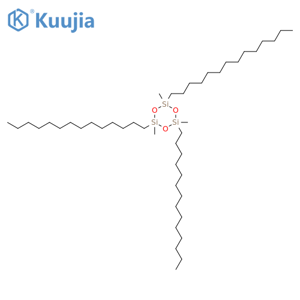 Cyclotrisiloxane, 2,4,6-trimethyl-2,4,6-tritetradecyl- structure