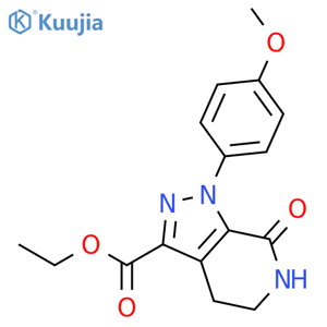 Ethyl 1-(4-Methoxyphenyl)-7-oxo-4,5,6,7-tetrahydro-1H-pyrazolo3,4-cpyridine-3-carboxylate structure