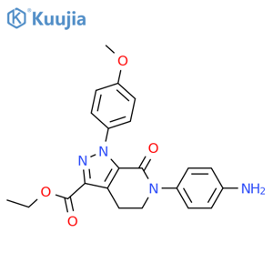 Ethyl 6-(4-Aminophenyl)-1-(4-methoxyphenyl)-7-oxo-4,5,6,7-tetrahydro-1H-pyrazolo3,4-cpyridine-3-carboxylate structure