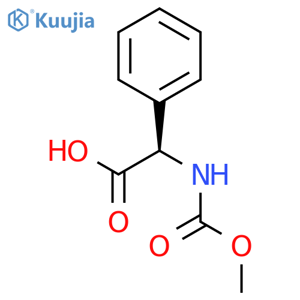 (r)-2-((Methoxycarbonyl)amino)-2-phenylacetic acid structure